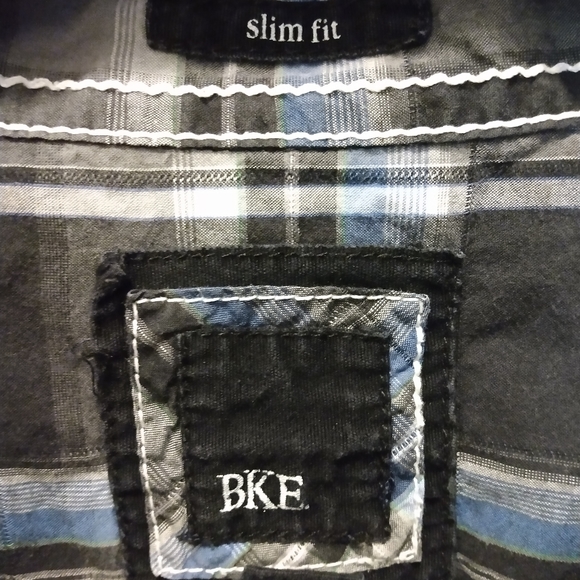 BKE Men's Western Style Plaid Shirt - Picture 8 of 8